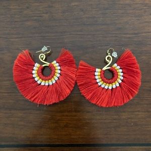 Feathered Statement Earrings